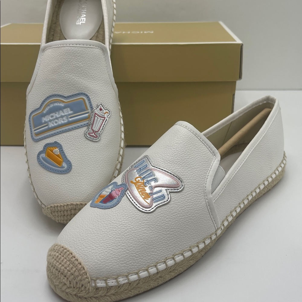 White Espadrille Slip-On Shoes - Picture 14 of 16